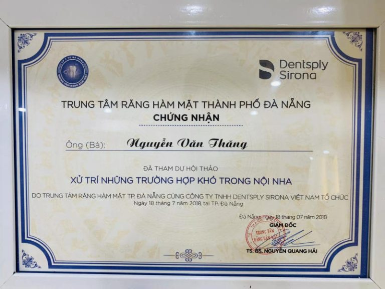 Chứng chỉ hành nghề của bác sĩ Nguyễn Văn Thăng