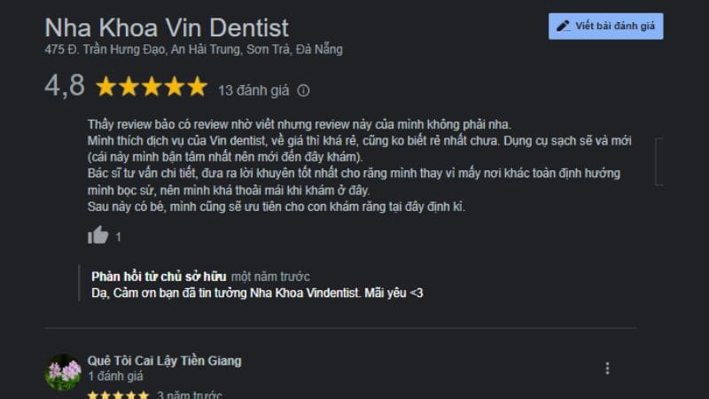 Đánh giá của khách hàng