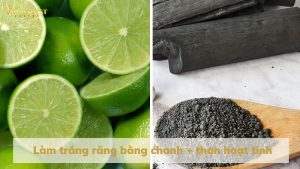 Làm trắng răng bằng chanh + than hoạt tính