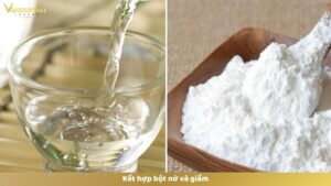 Kết hợp bột nở và giấm