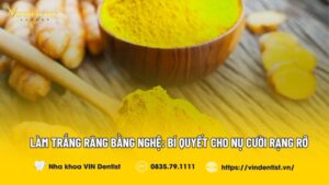 làm trắng răng bằng nghệ