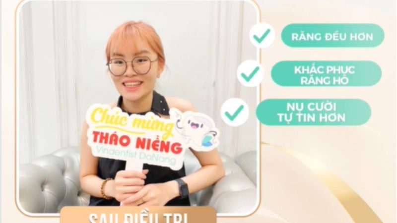 Chúc mừng tháo niềng khách hàng bảo trinh
